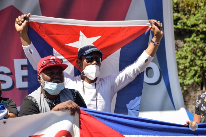 Corteo contro l’embargo a Cuba – Roma, 24/04/2021.&nbsp;FOTO